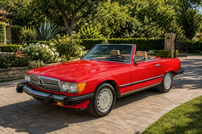 1986 Mercedes 560SL without a visible license plate