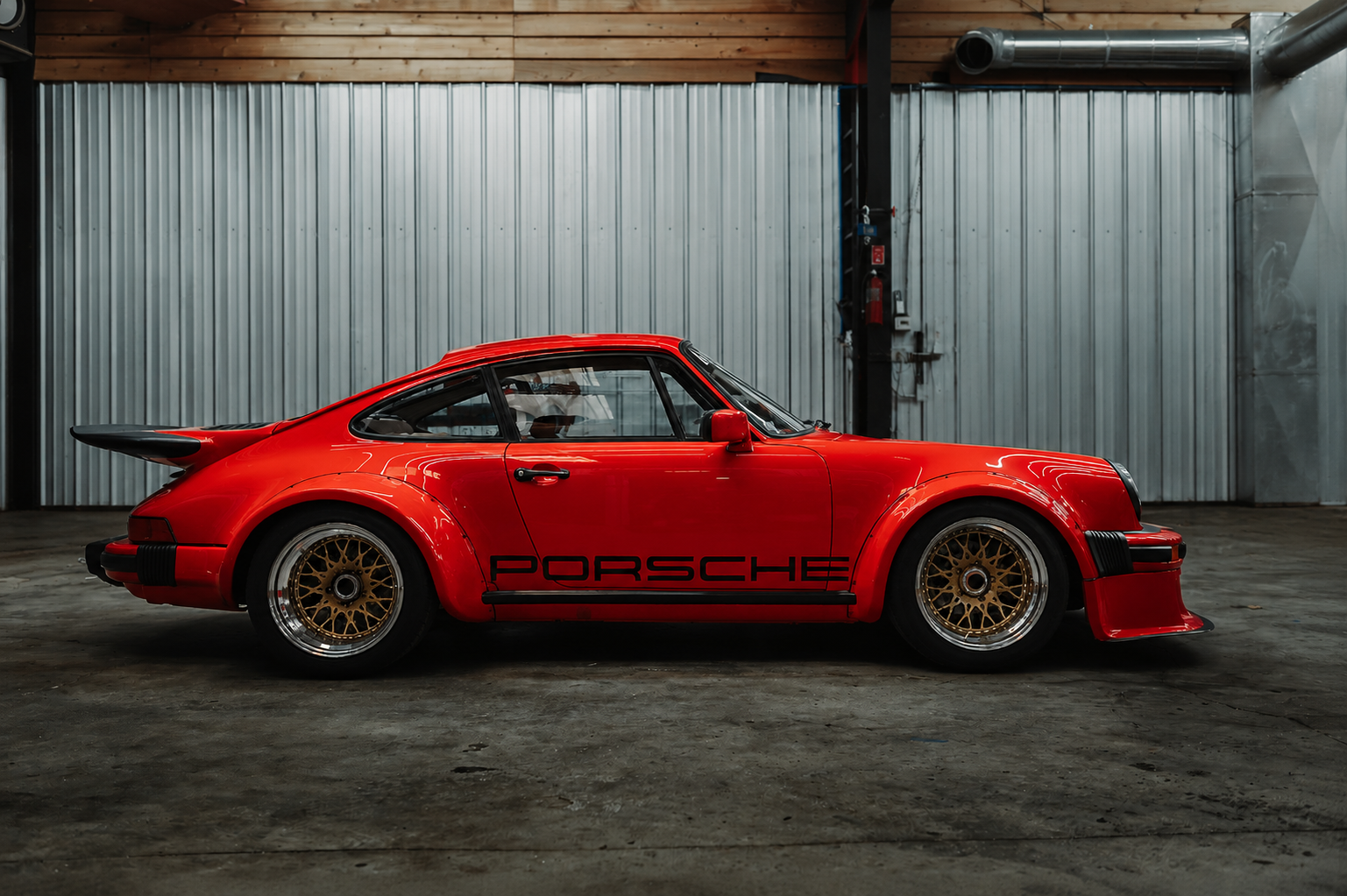 Classic red Porsche 911
