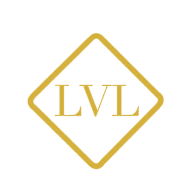 LVL rounded gold diamond logo